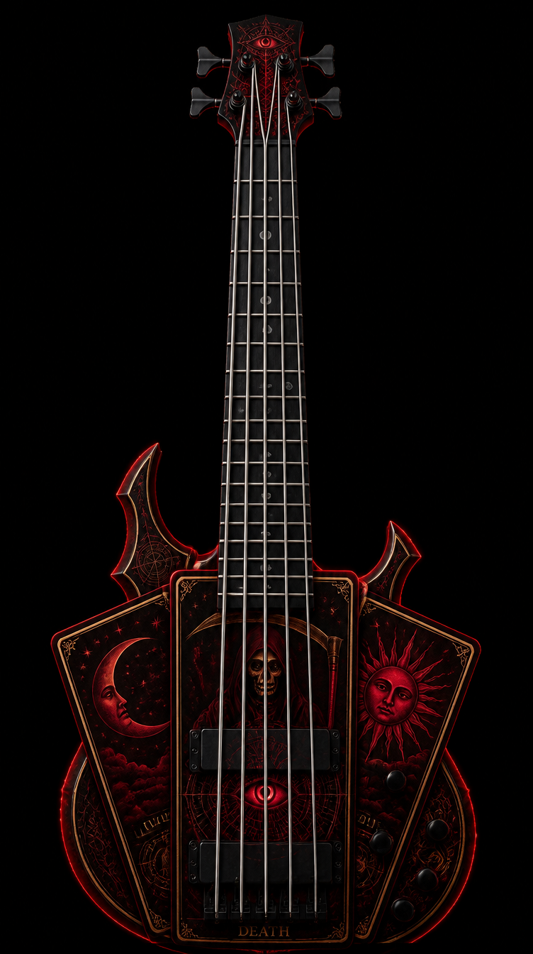 Custom Reactive Rhythm skin — tarot card bass